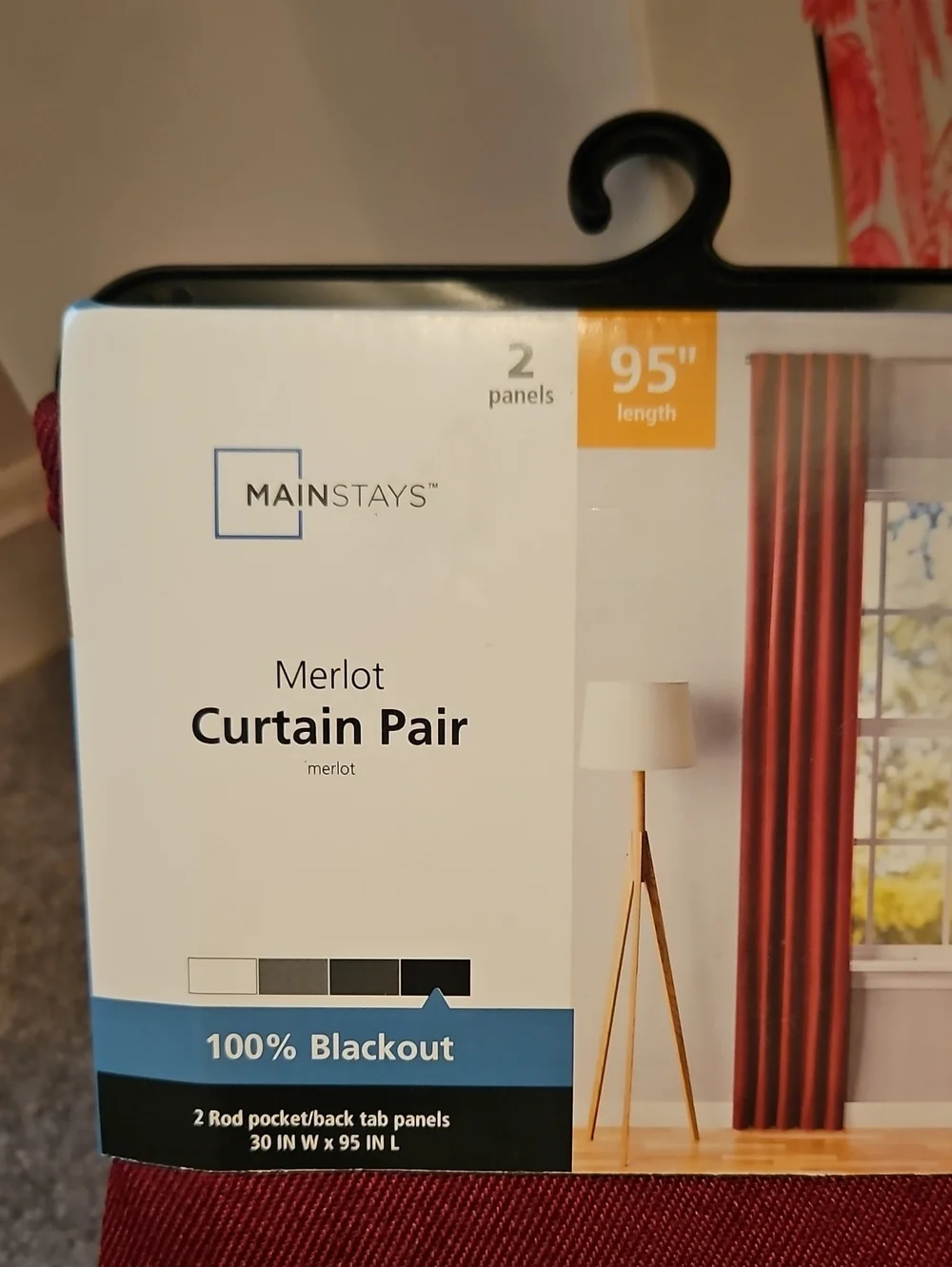 Mainstays merlot curtain